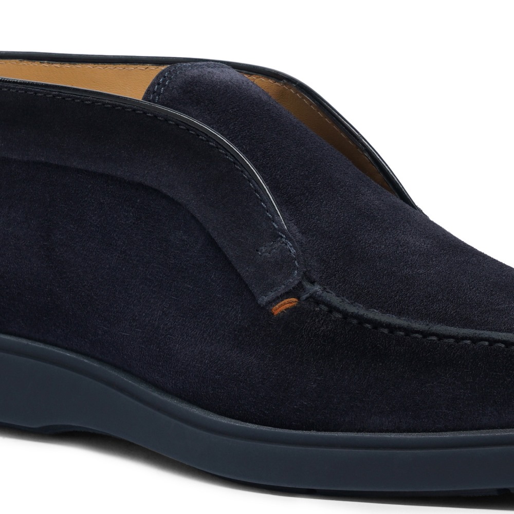 Stivaletto desert da uomo in suede blu - Blu