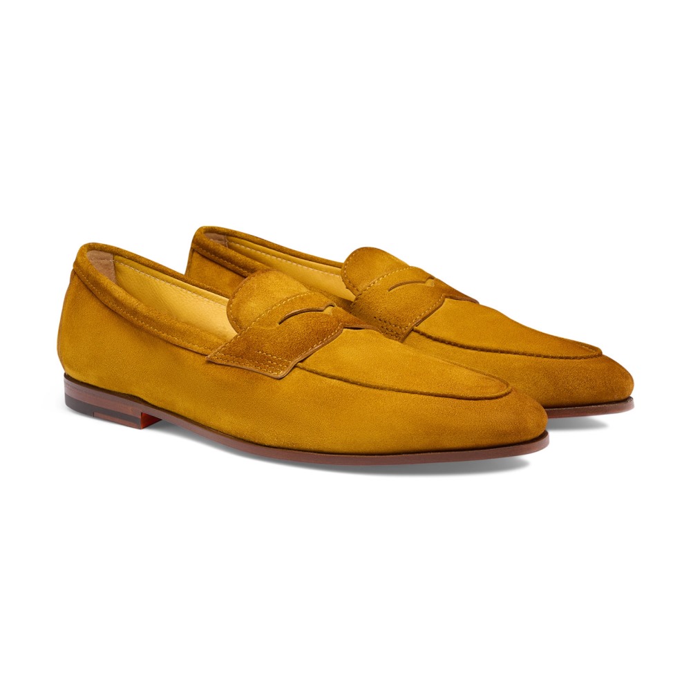 Mocassino Carlo da uomo in suede giallo - Giallo