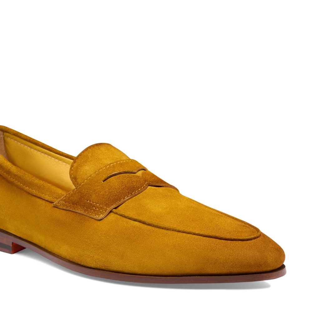 Mocassino Carlo da uomo in suede giallo - Giallo