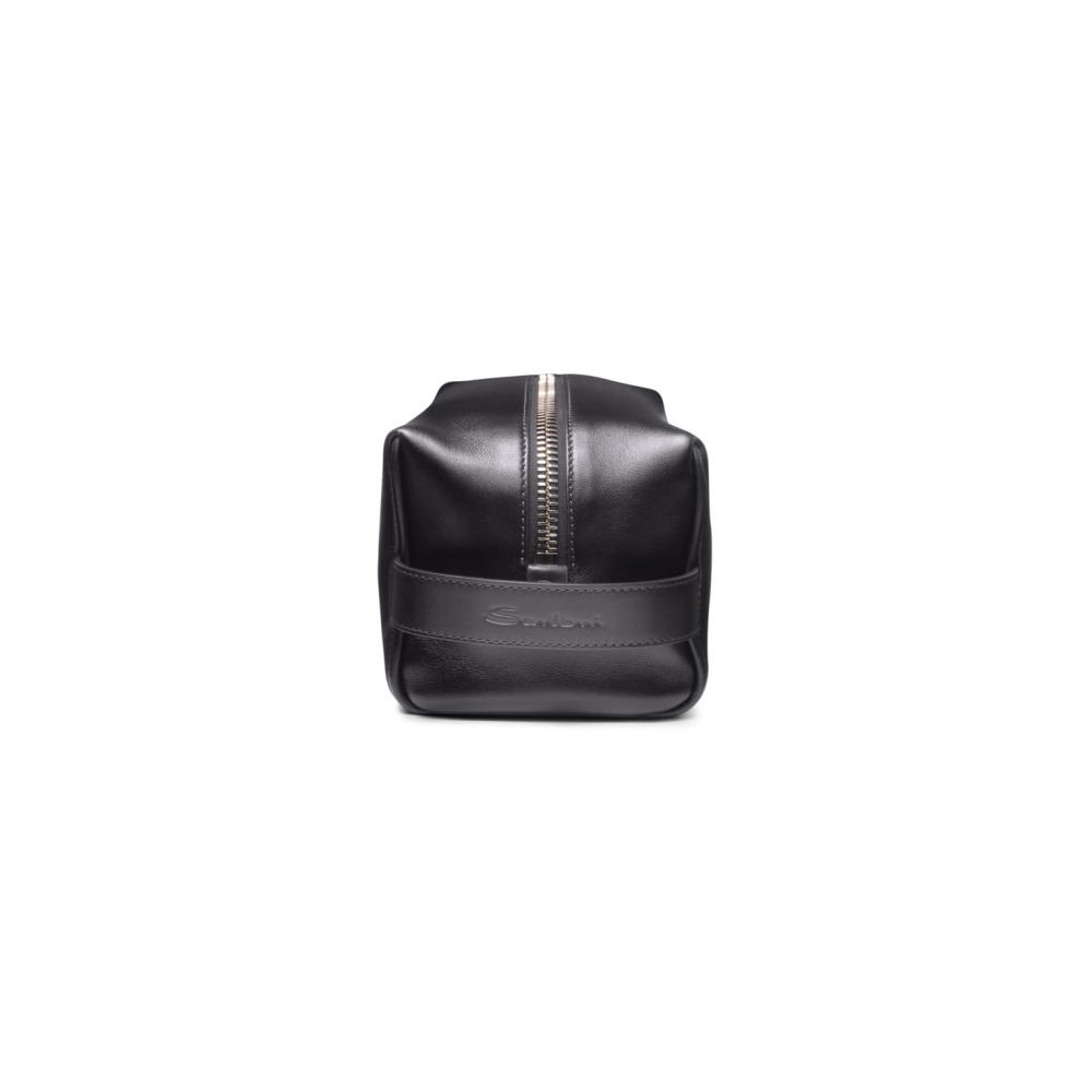 Pouch in pelle nera - Nero