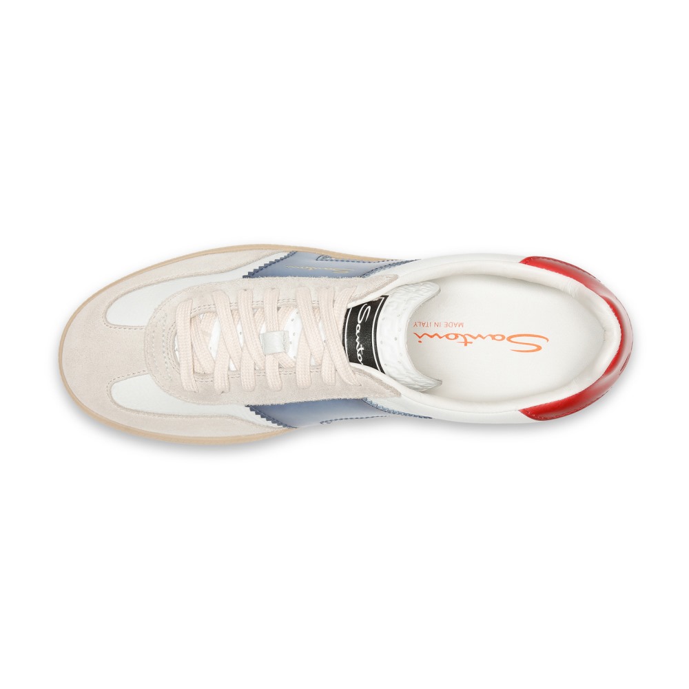 DBS Oly sneaker da uomo in pelle e suede rosso, blu e beige - Blu