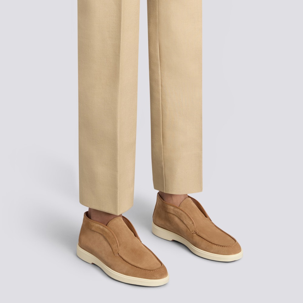 Stivaletto desert da donna in suede marrone chiaro - Marrone chiaro