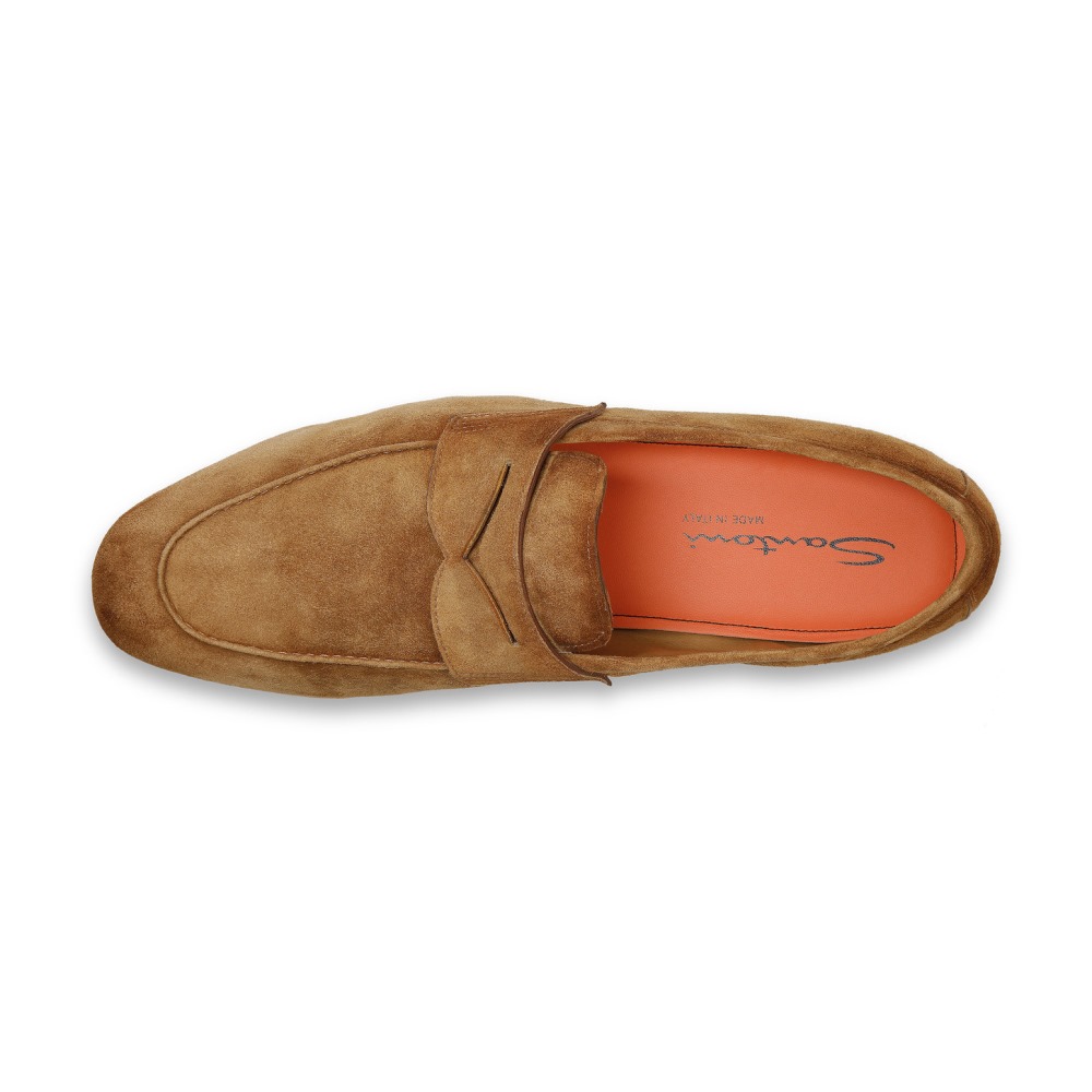Mocassino Carlo da uomo in suede marrone chiaro - Marrone chiaro