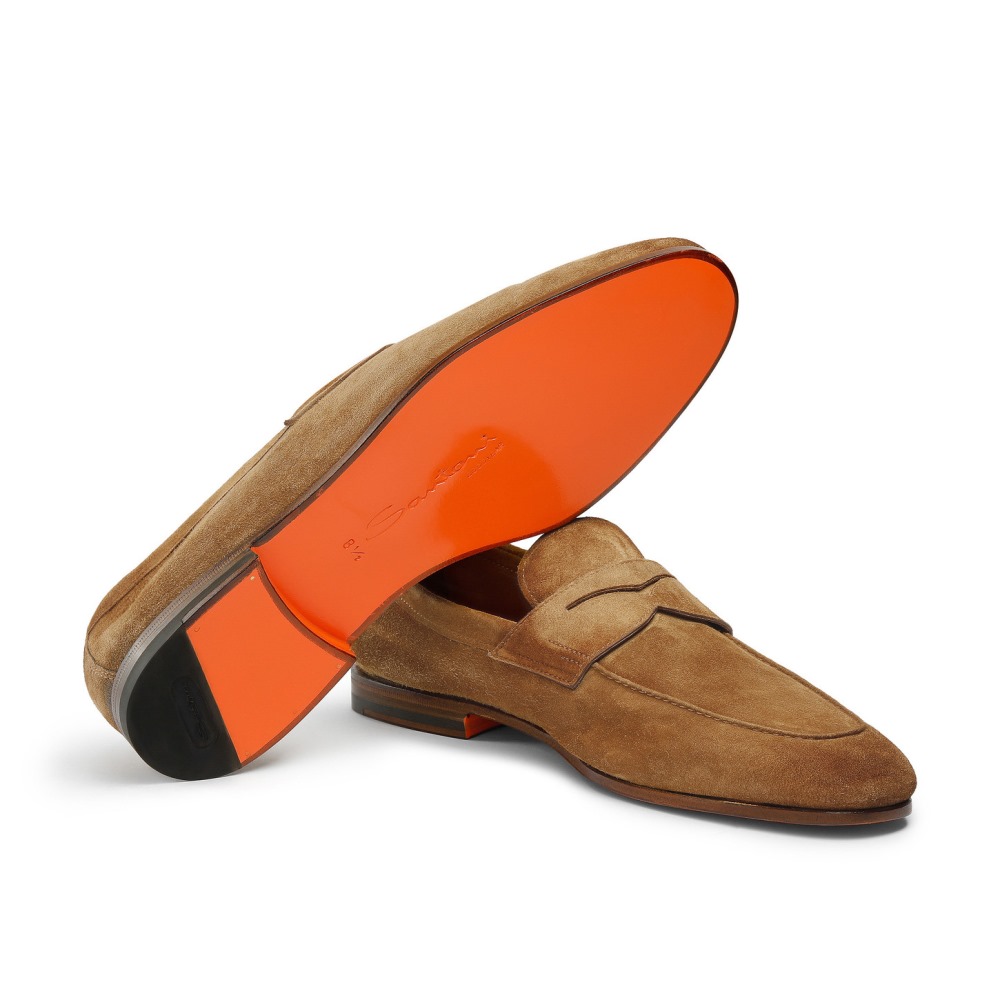 Mocassino Carlo da uomo in suede marrone chiaro - Marrone chiaro
