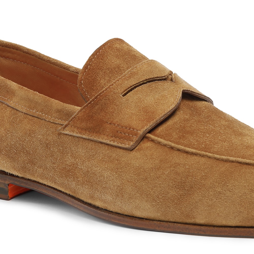 Mocassino Carlo da uomo in suede marrone chiaro - Marrone chiaro