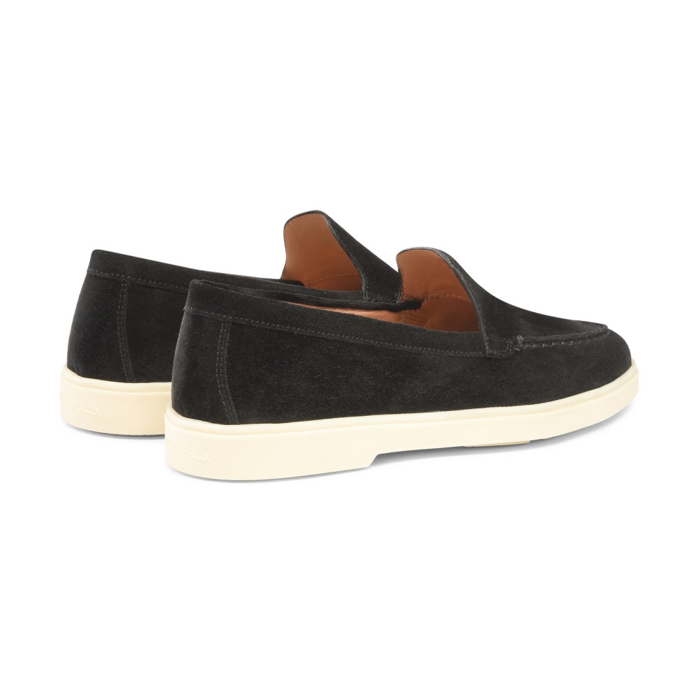 Mocassino da donna in suede nera - Nero