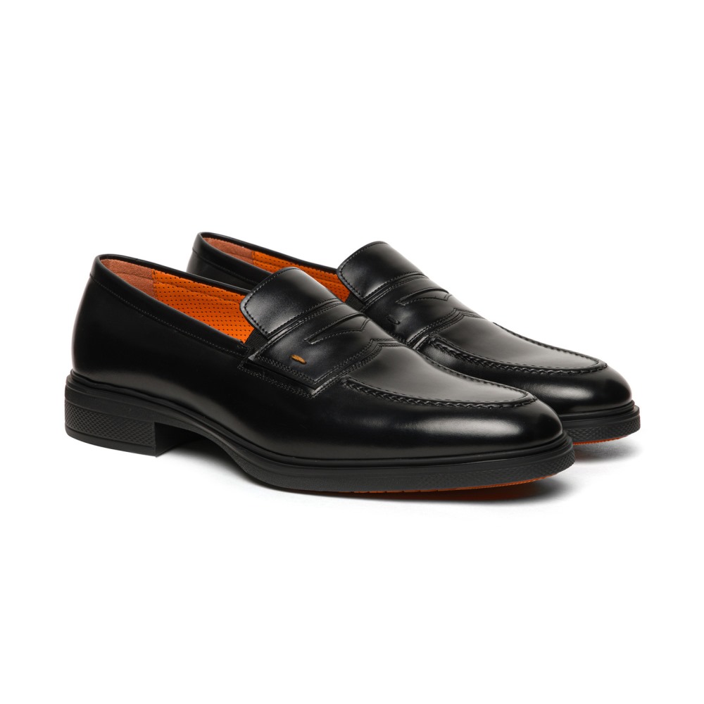 Mocassino Easy da uomo in pelle nera - Nero