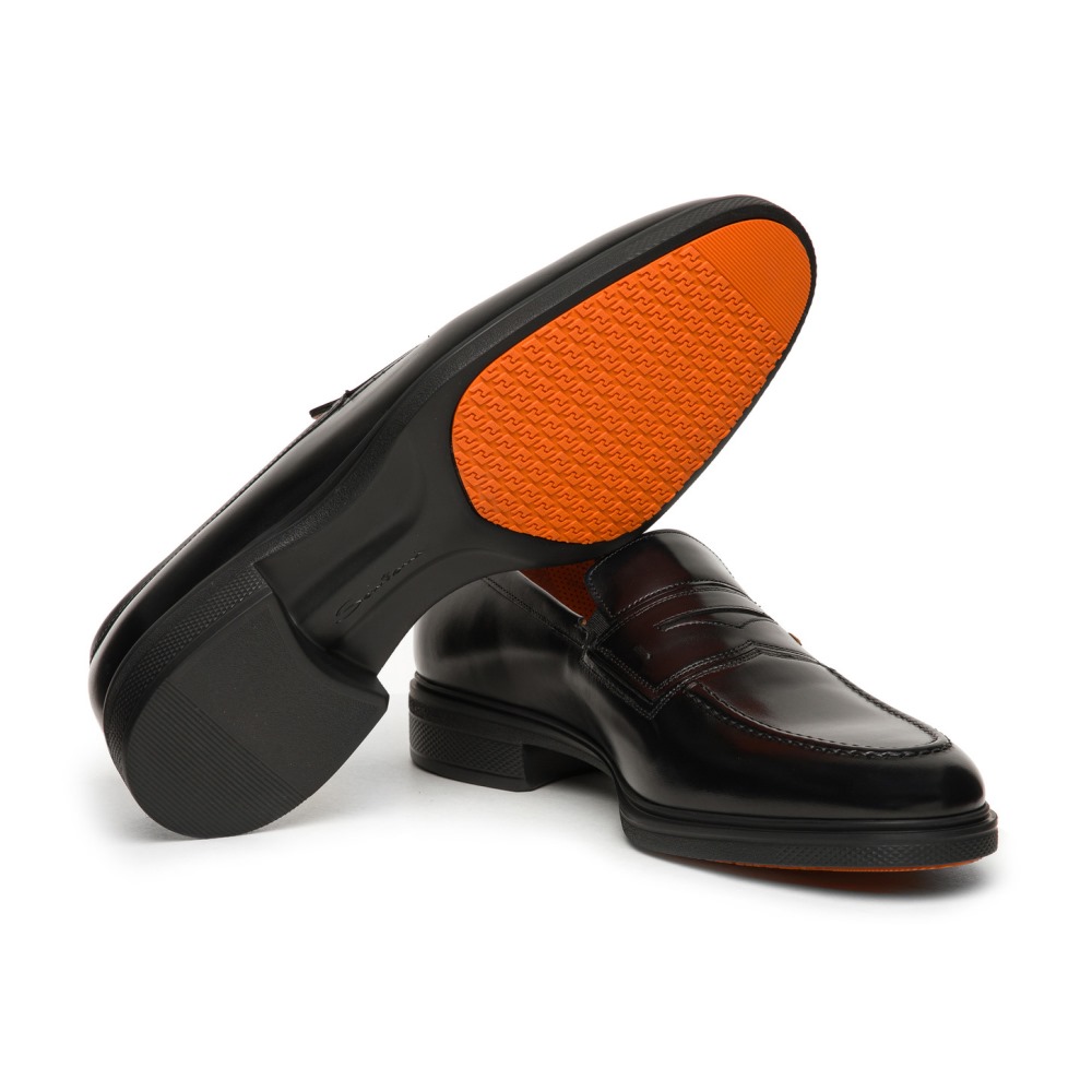 Mocassino Easy da uomo in pelle nera - Nero