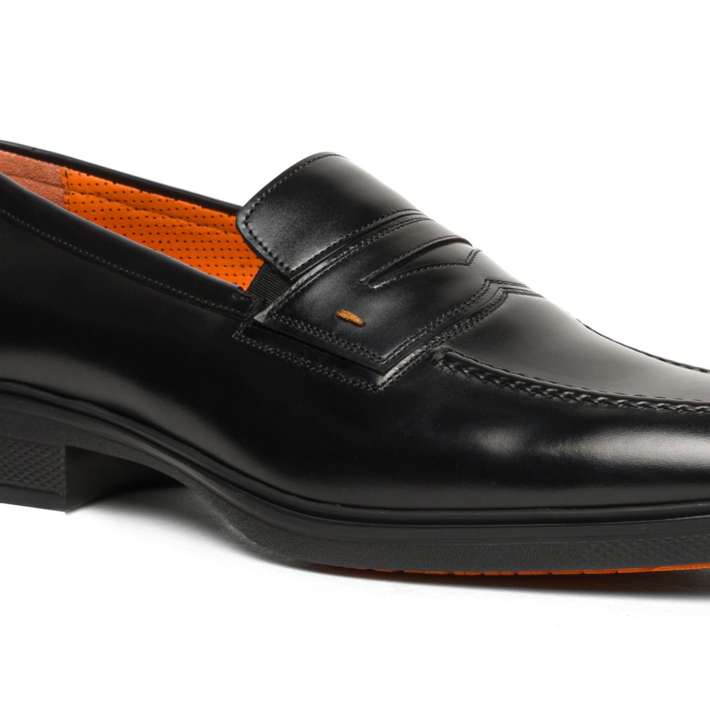 Mocassino Easy da uomo in pelle nera - Nero