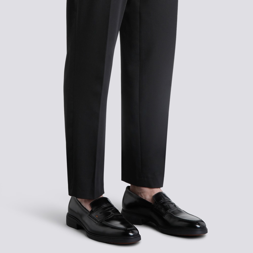 Mocassino Easy da uomo in pelle nera - Nero