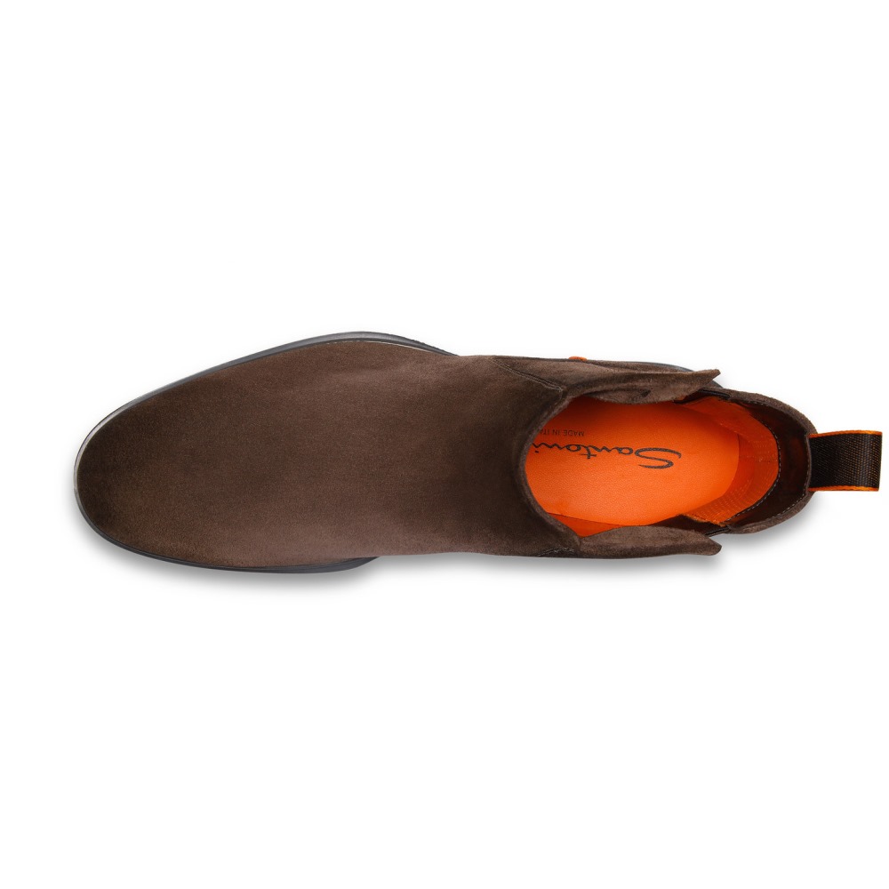 Stivaletto Easy da uomo in suede testa di moro - Testa di moro