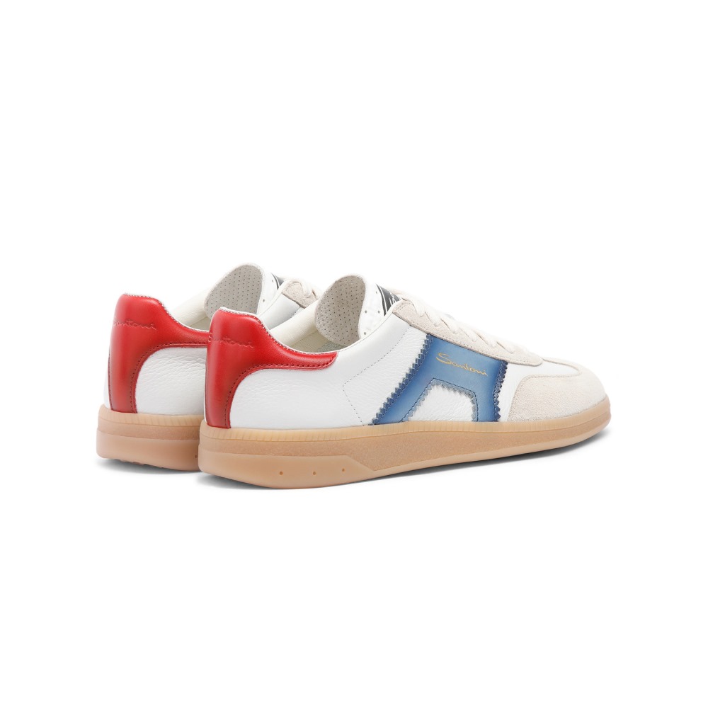 DBS Oly sneaker da donna in pelle e suede bianco, blu e rosso - Blu