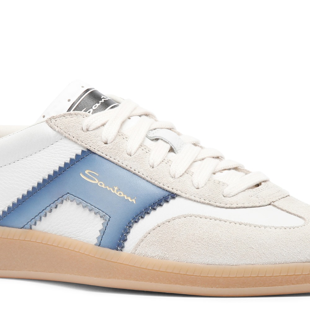 DBS Oly sneaker da donna in pelle e suede bianco, blu e rosso - Blu