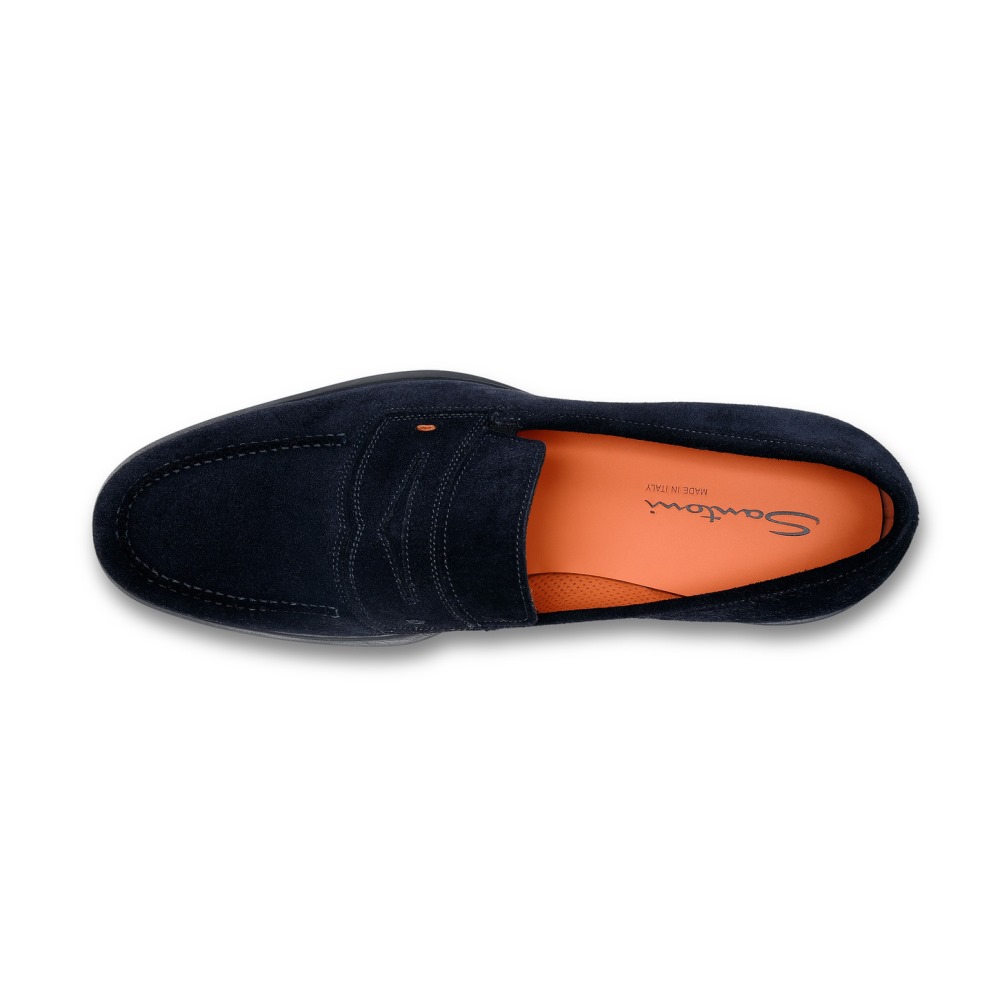 Mocassino Easy da uomo in suede blu - Blu