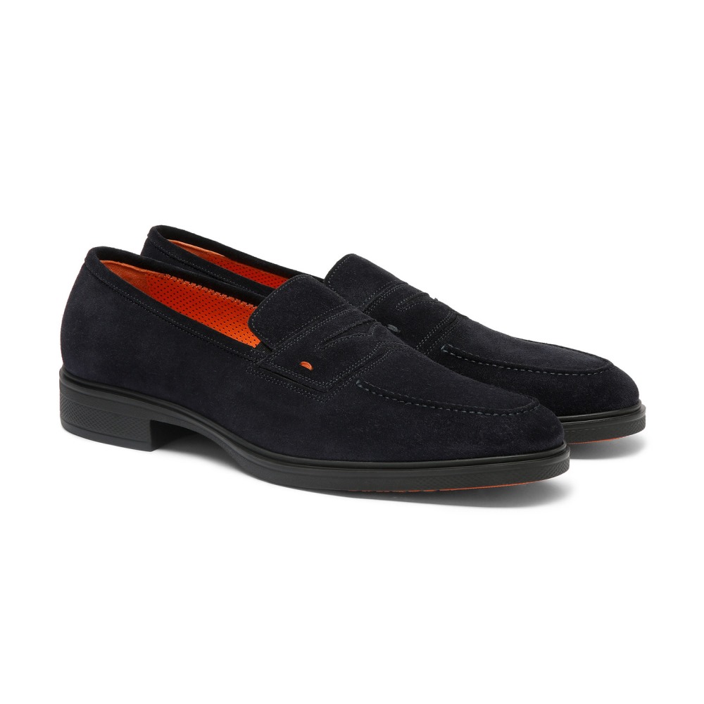 Mocassino Easy da uomo in suede blu - Blu