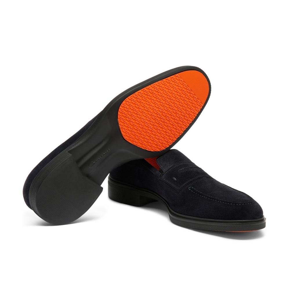 Mocassino Easy da uomo in suede blu - Blu