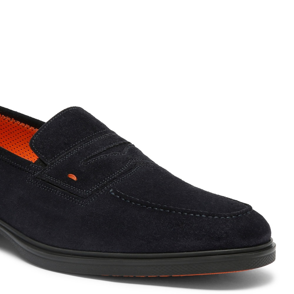 Mocassino Easy da uomo in suede blu - Blu