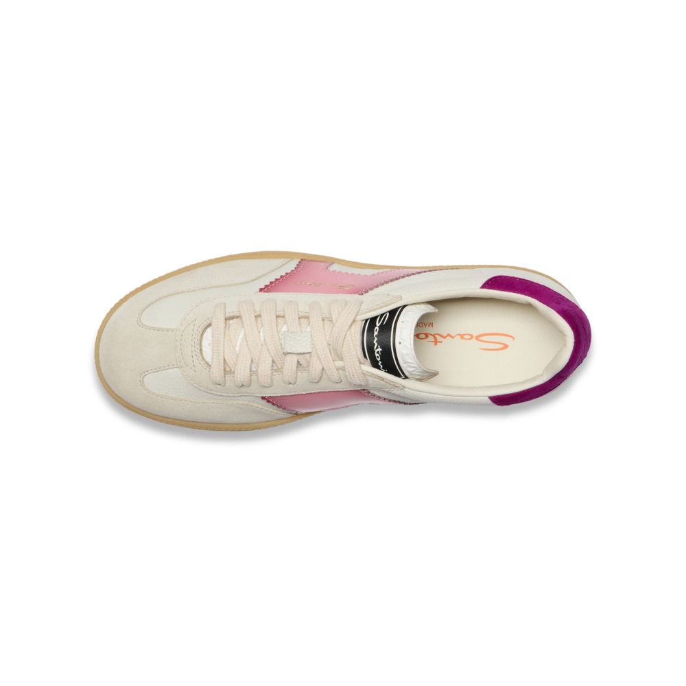 Sneaker DBS Oly da donna in pelle e suede bianca e viola - Viola