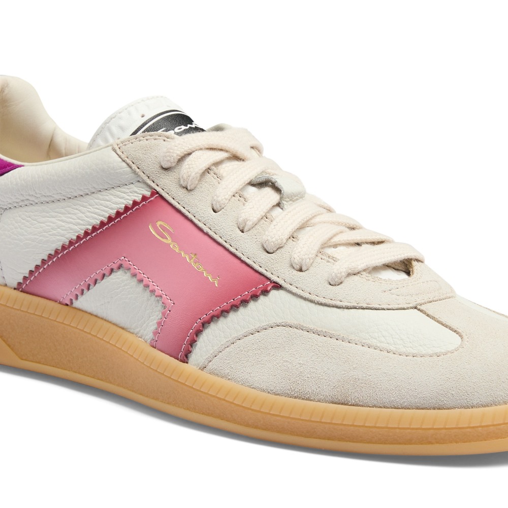 Sneaker DBS Oly da donna in pelle e suede bianca e viola - Viola