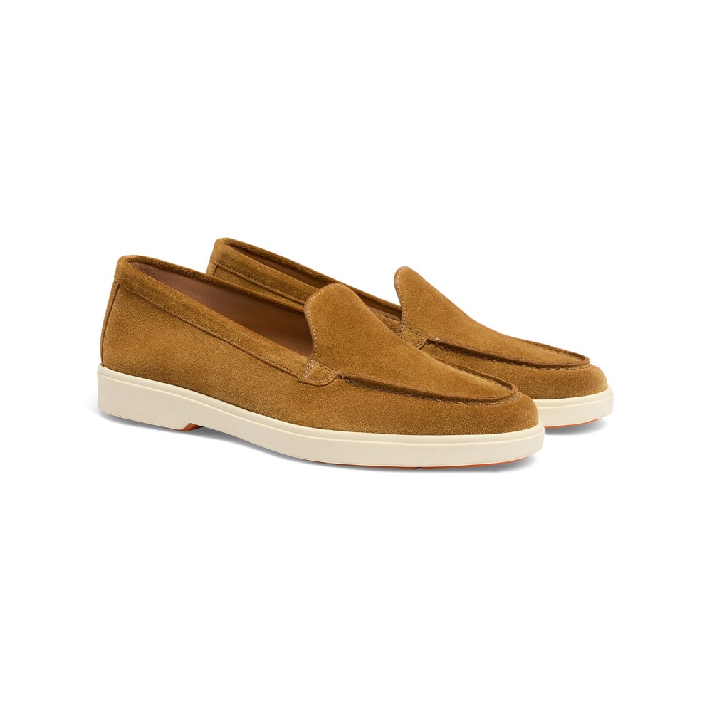Mocassino da donna in suede marrone chiaro - Marrone chiaro