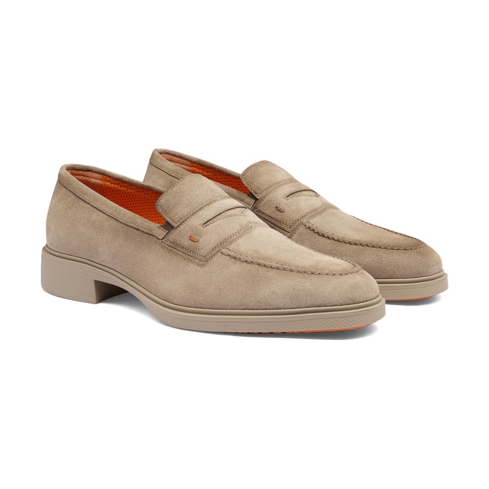 Mocassino Easy da uomo in suede beige - Naturale