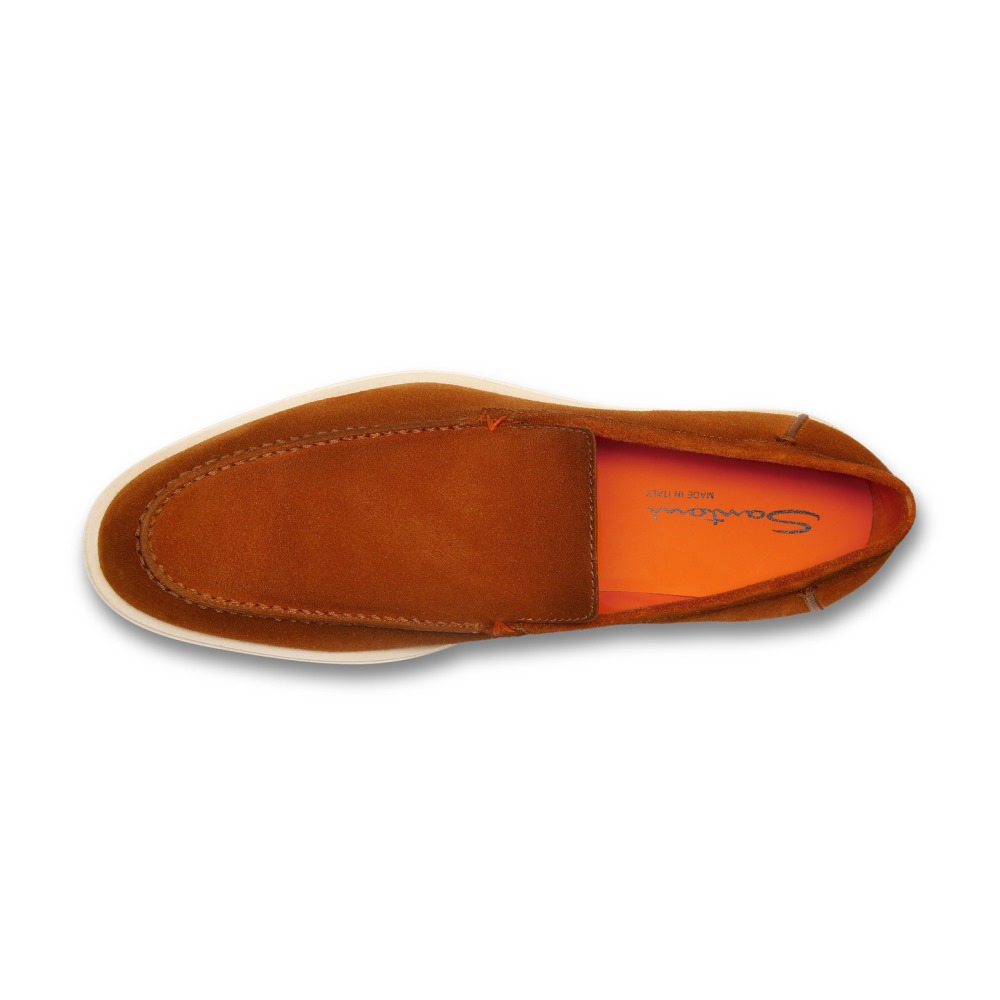 Mocassino da uomo in suede marrone - Marrone