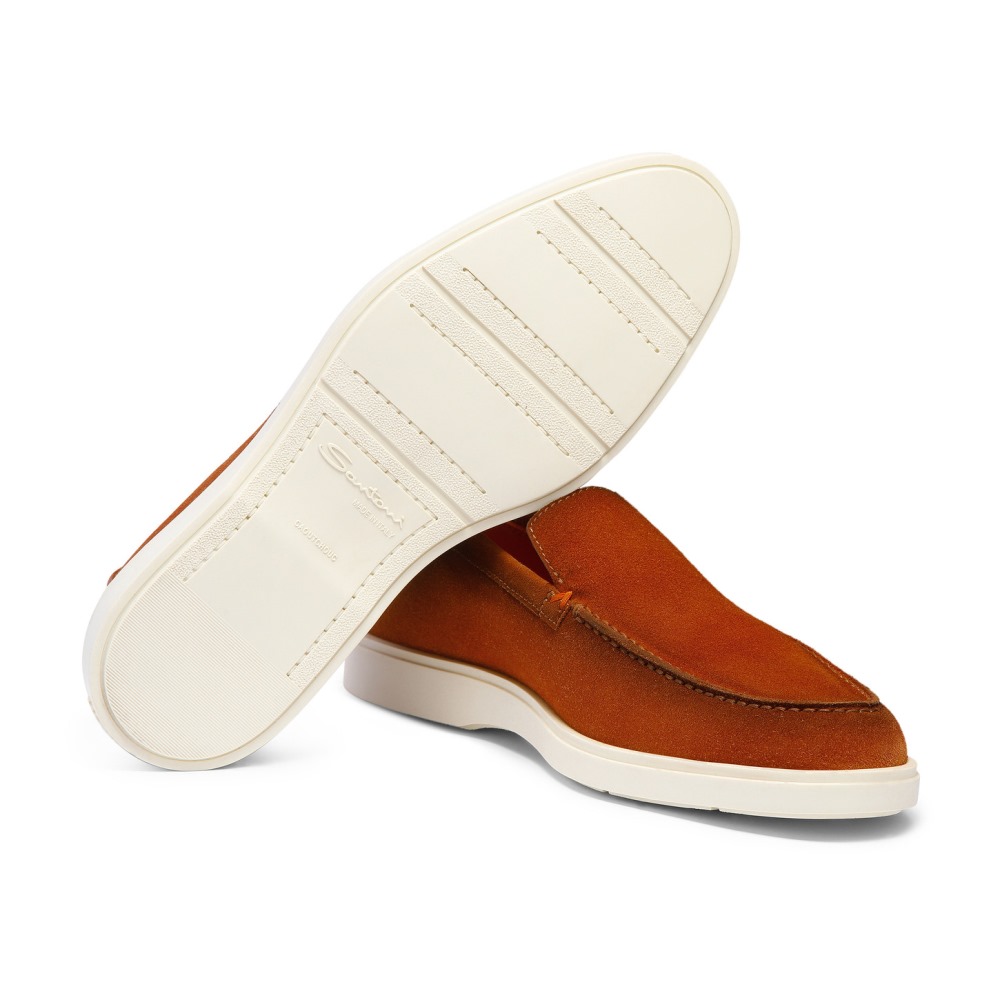 Mocassino da uomo in suede marrone - Marrone