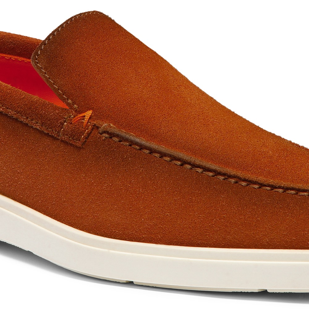 Mocassino da uomo in suede marrone - Marrone
