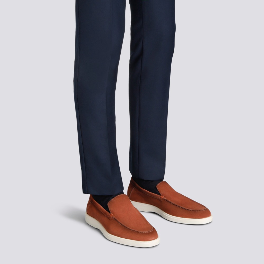Mocassino da uomo in suede marrone - Marrone