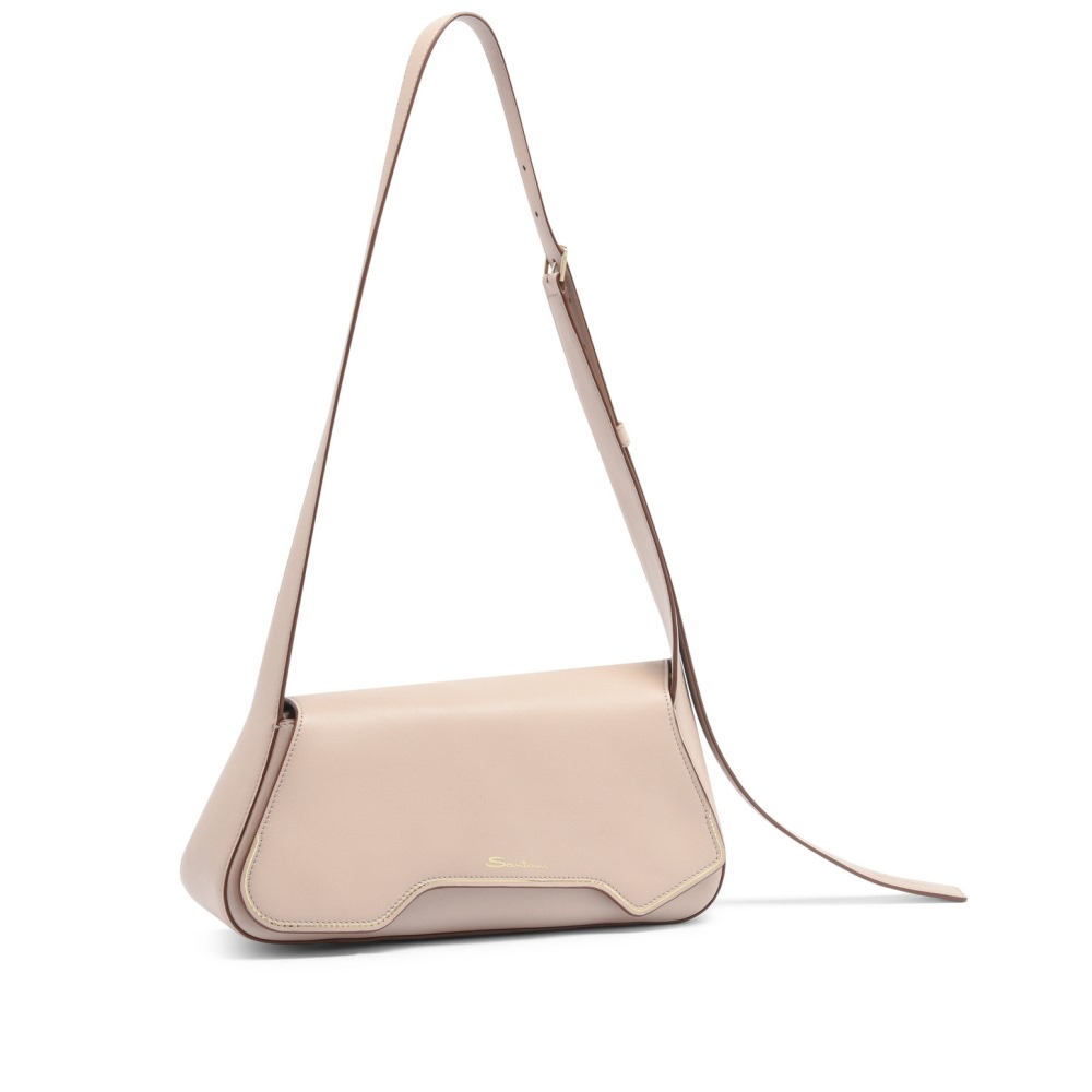 Borsa ThePluto in pelle beige - Naturale