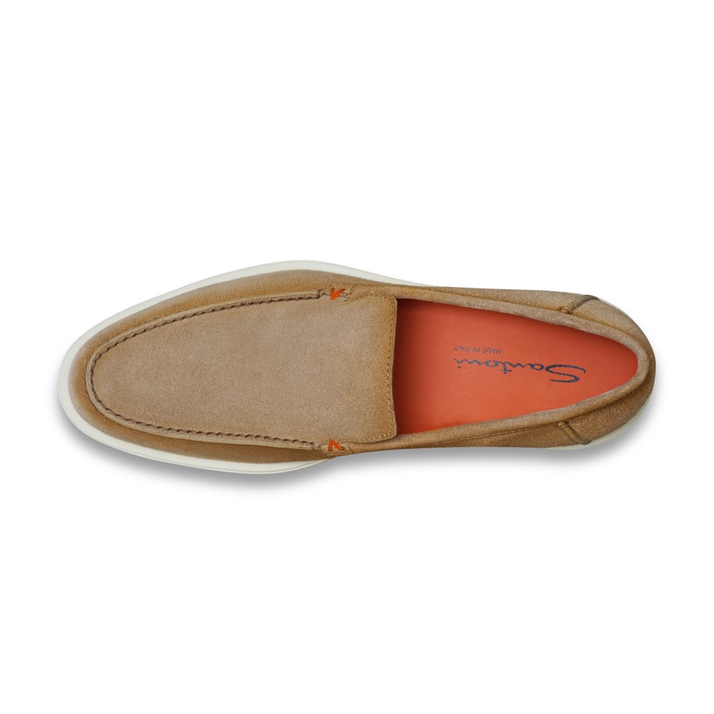 Mocassino da uomo in suede beige - Naturale