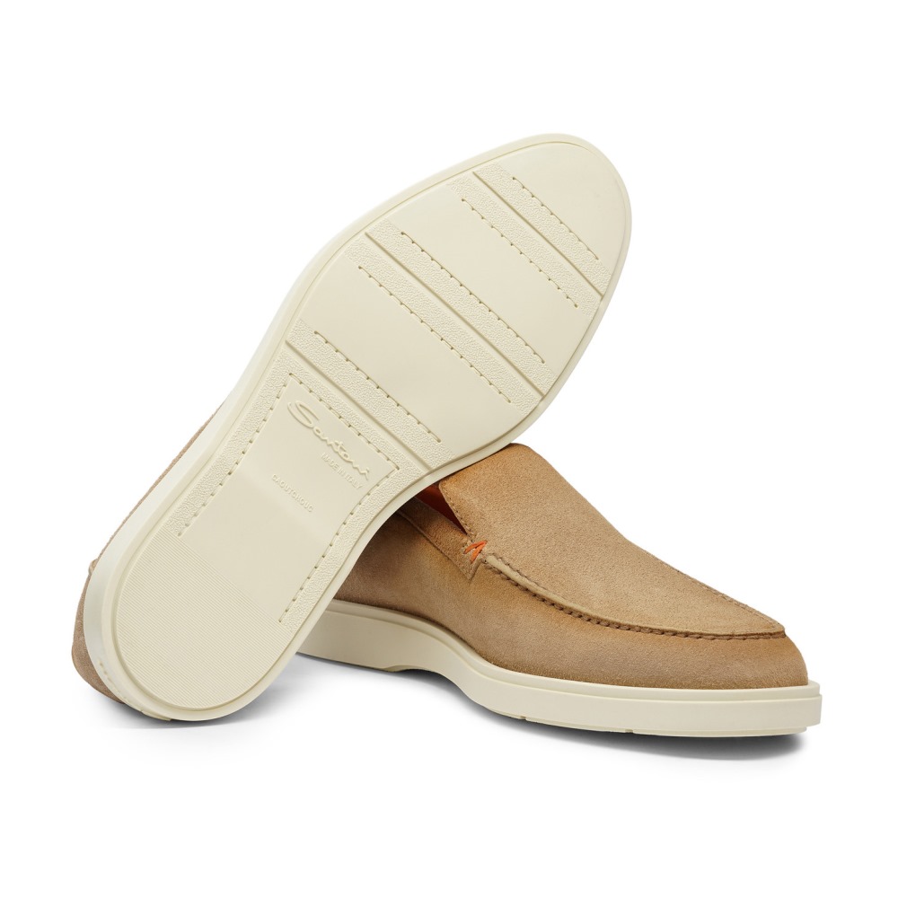Mocassino da uomo in suede beige - Naturale