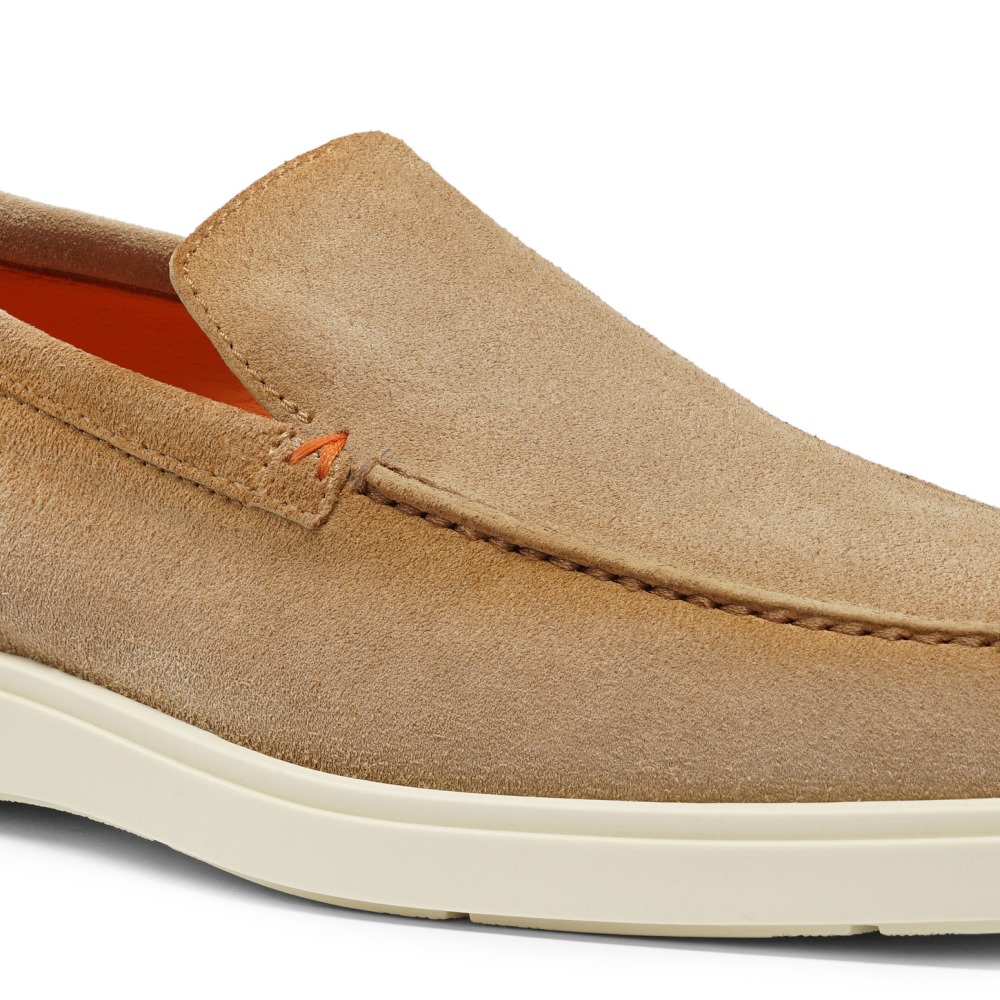 Mocassino da uomo in suede beige - Naturale