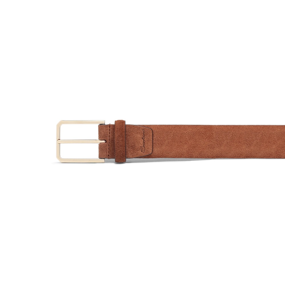Cintura regolabile in suede marrone - Marrone chiaro