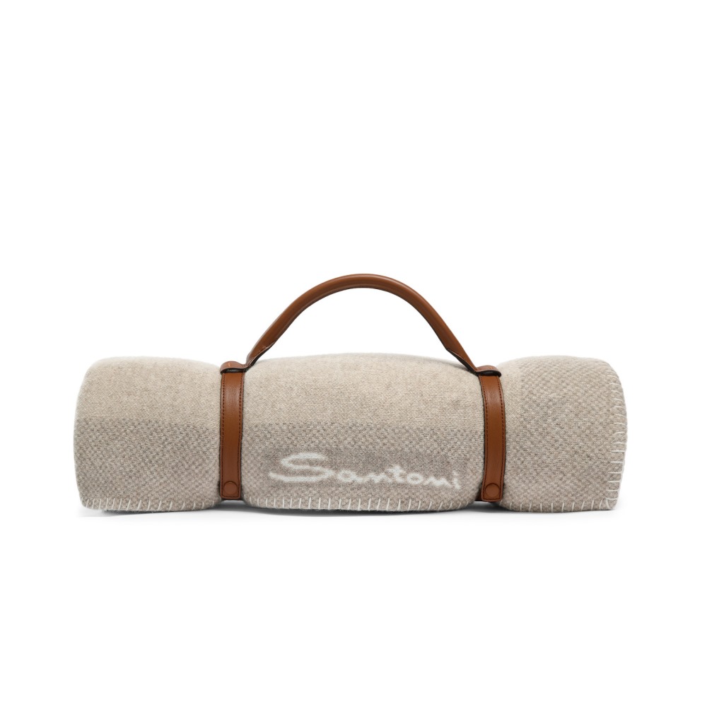 Coperta in cashmere beige - Naturale
