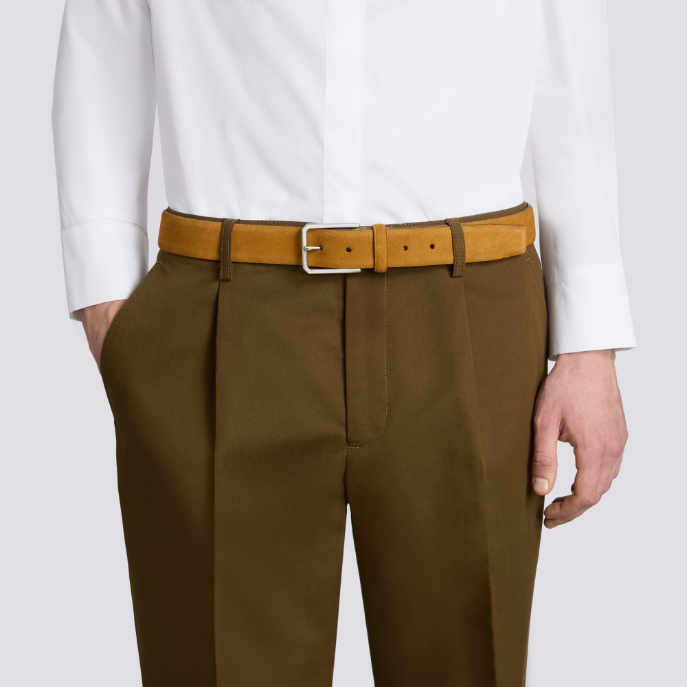 Cintura regolabile da uomo in suede marrone chiaro - Marrone chiaro