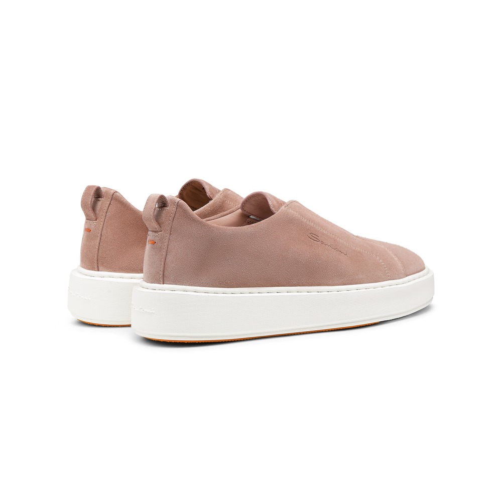 Sneaker slip-on da donna in suede rosa - Rosa