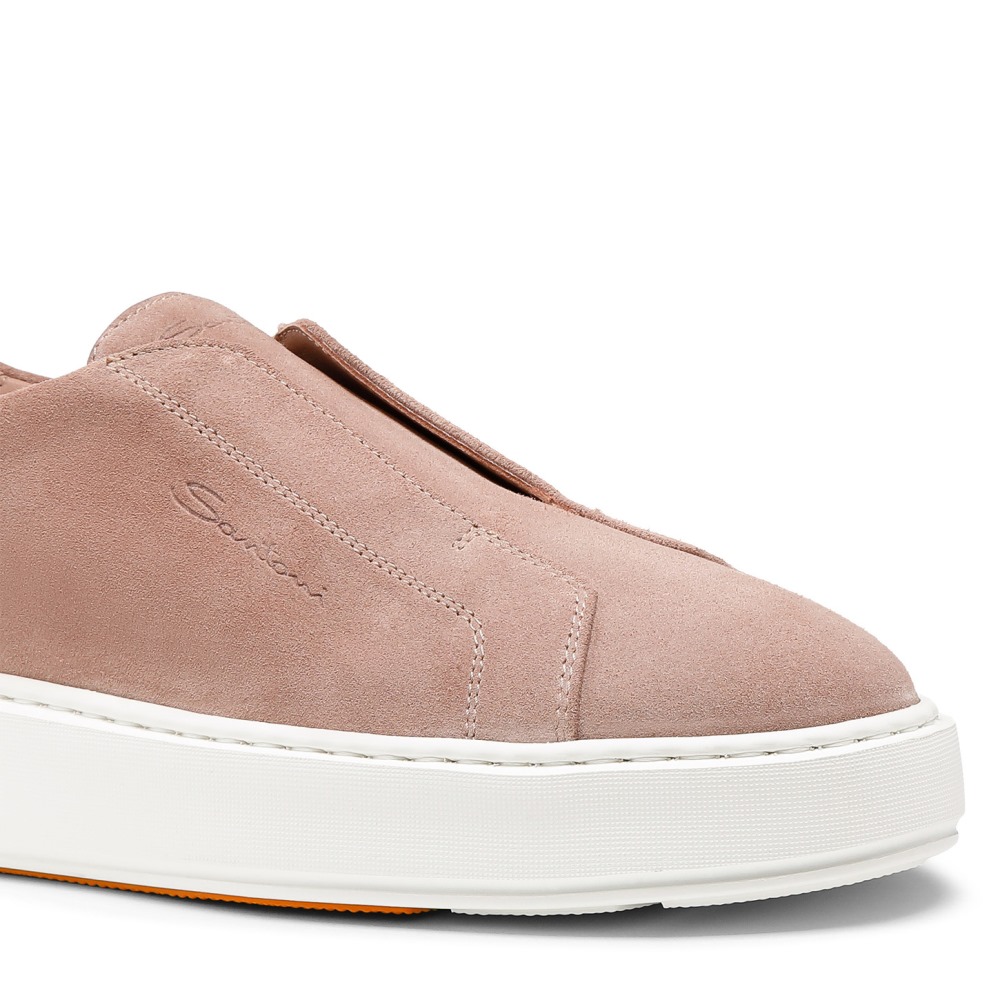 Sneaker slip-on da donna in suede rosa - Rosa