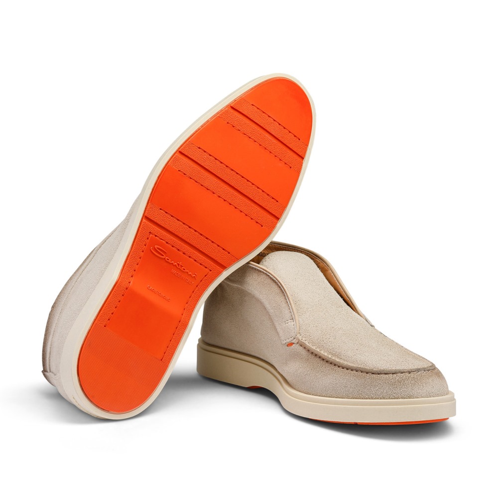 Stivaletto desert da uomo in suede beige - Naturale