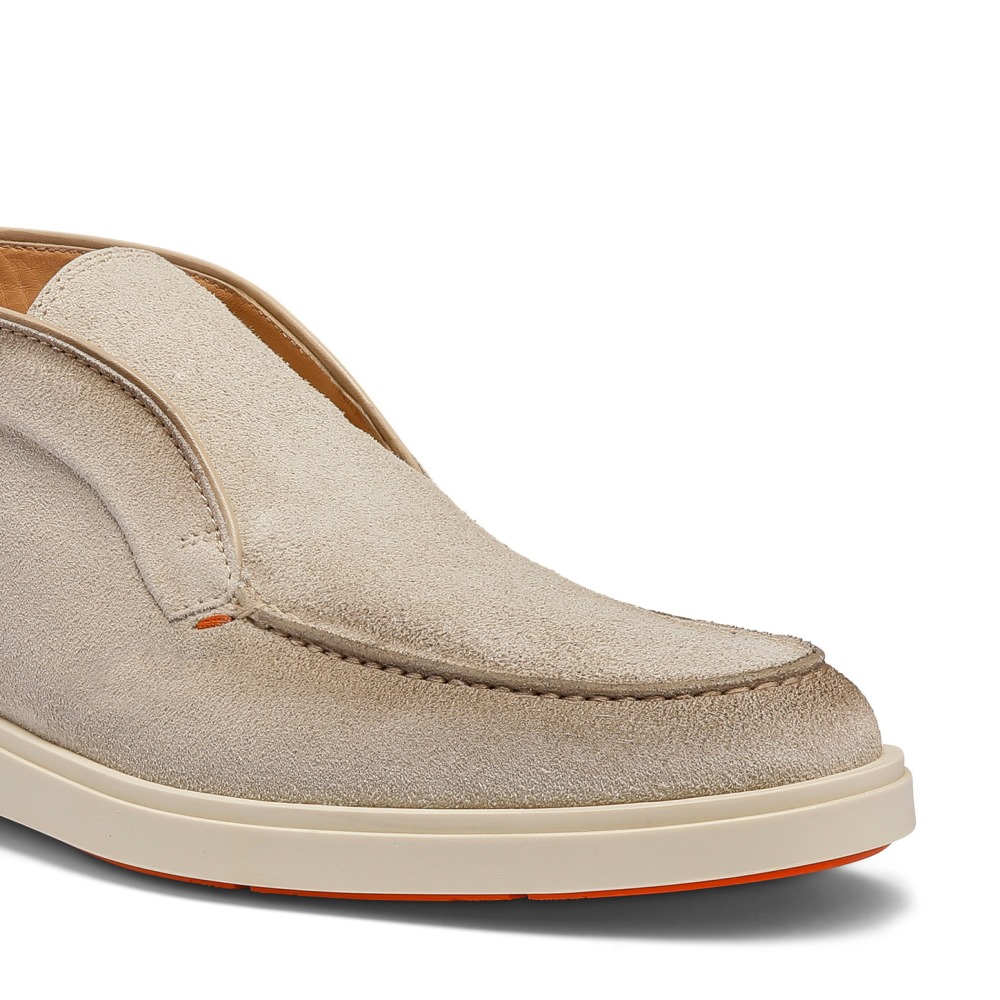Stivaletto desert da uomo in suede beige - Naturale