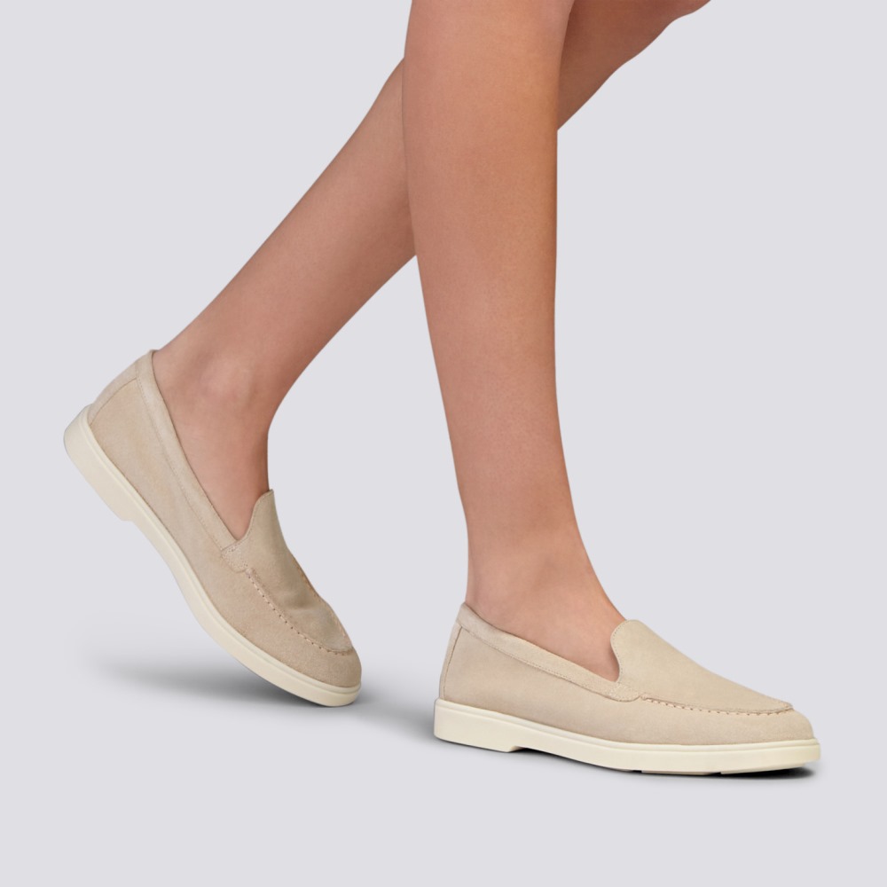 Mocassino da donna in suede rosa - Rosa