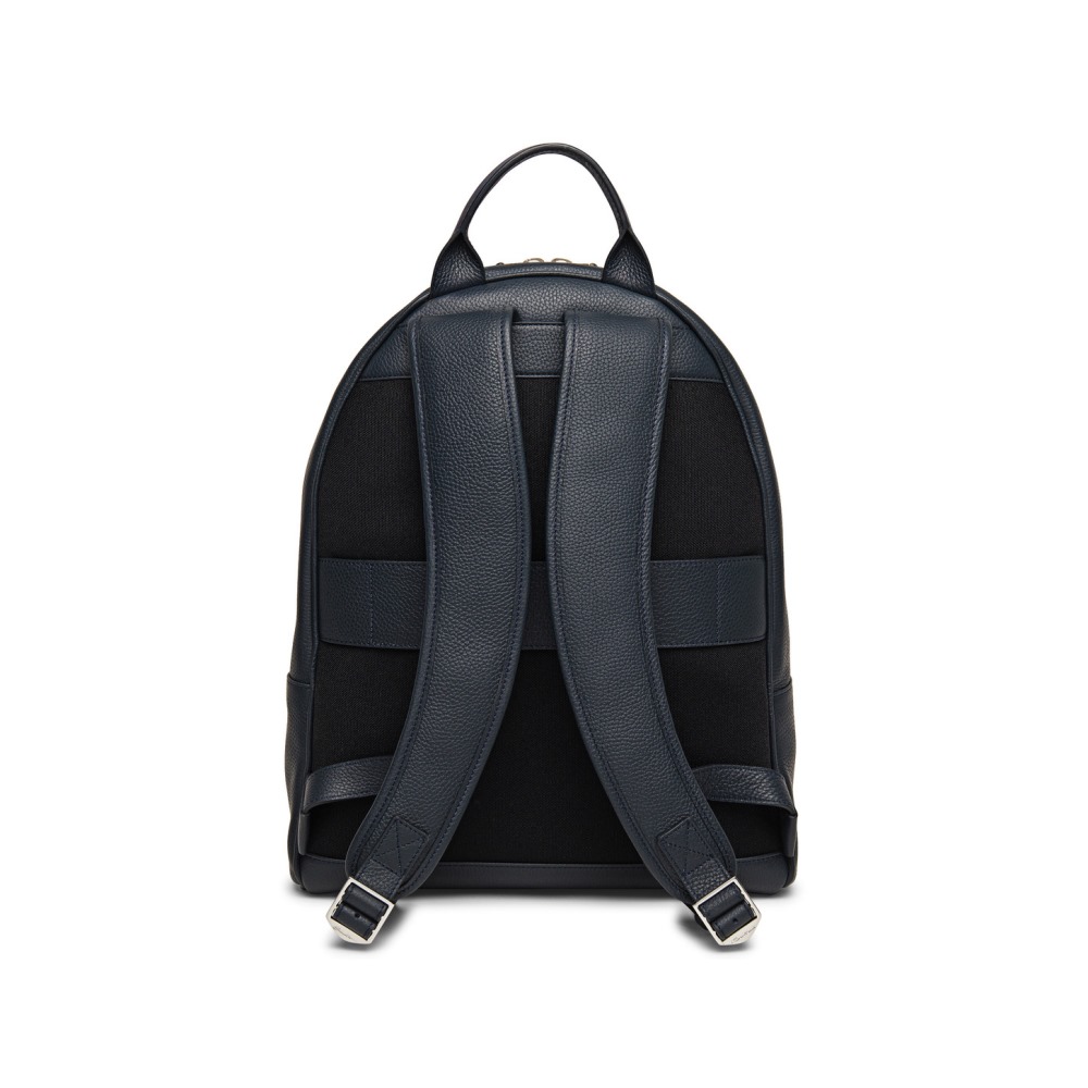 Zaino in pelle bottalata blu - Blu