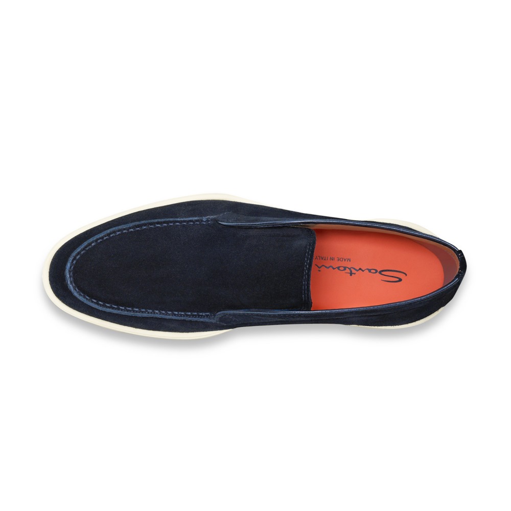Stivaletto desert da uomo in suede blu - Blu