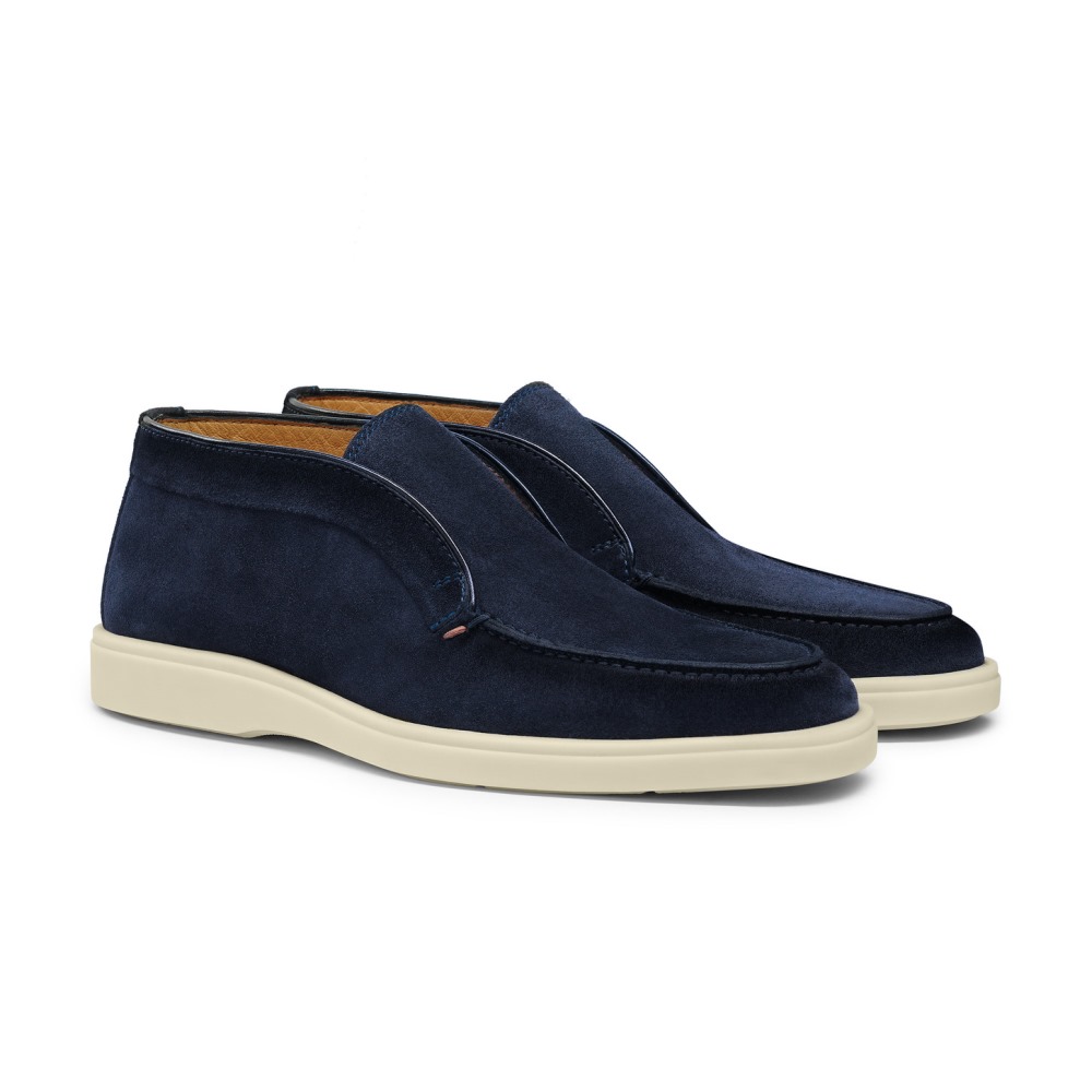 Stivaletto desert da uomo in suede blu - Blu