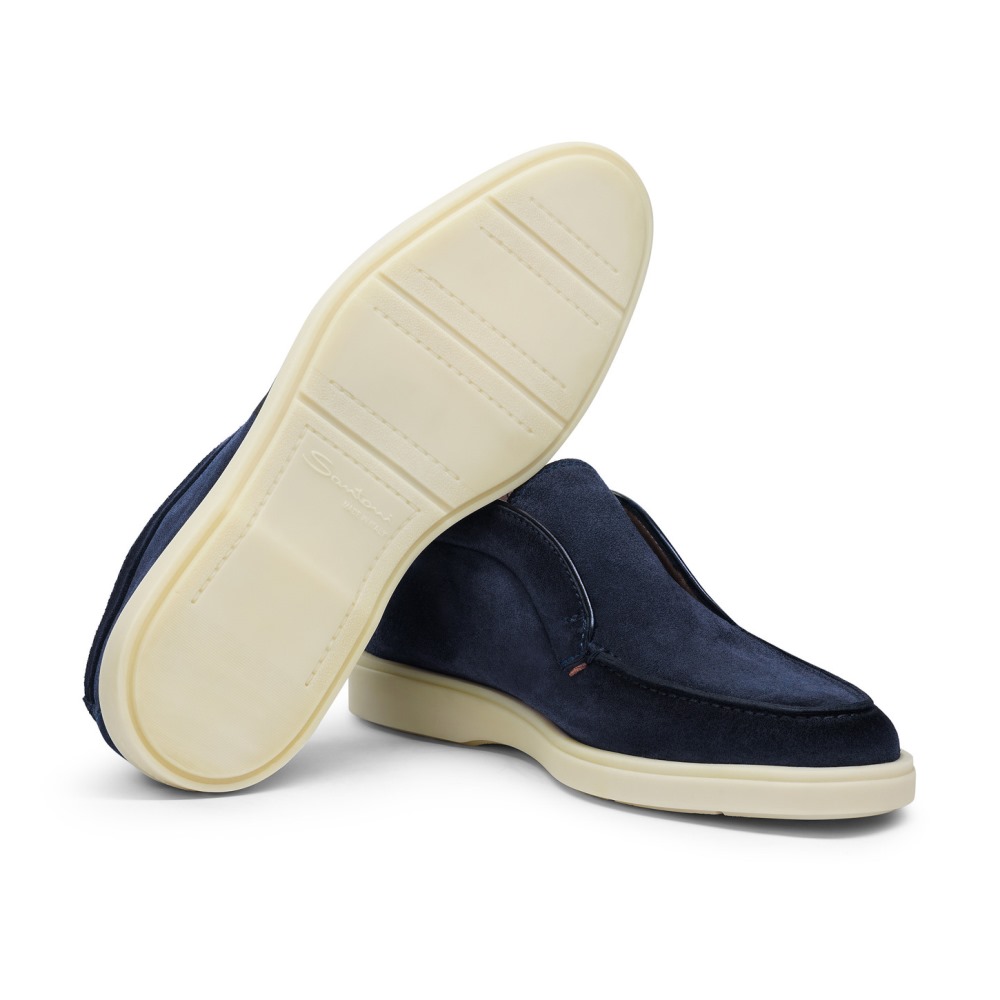 Stivaletto desert da uomo in suede blu - Blu