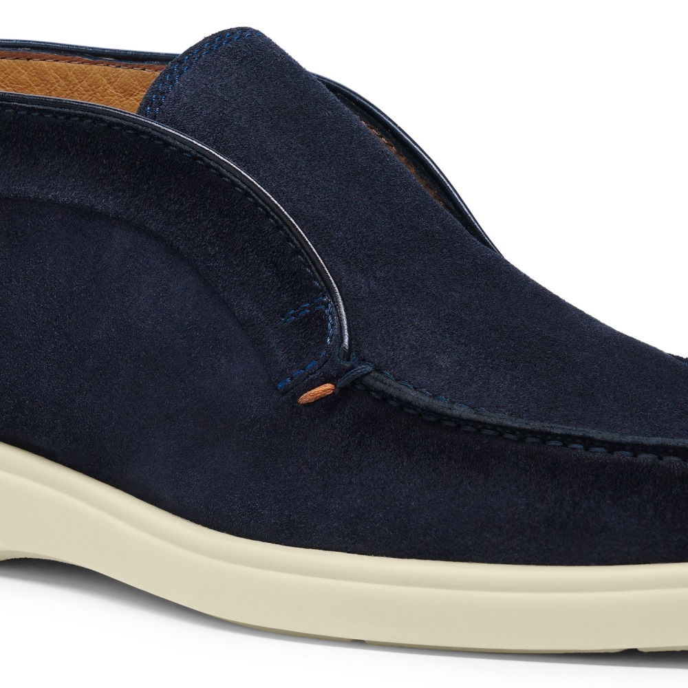 Stivaletto desert da uomo in suede blu - Blu