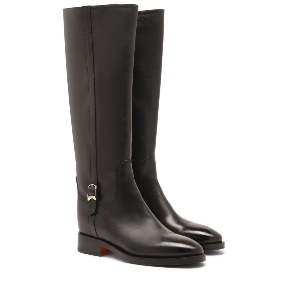 Stivale da donna in pelle nera - Nero