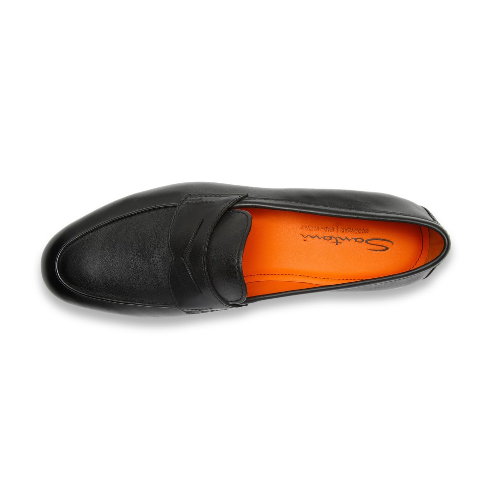 Mocassino Carlo da uomo in pelle nera - Nero