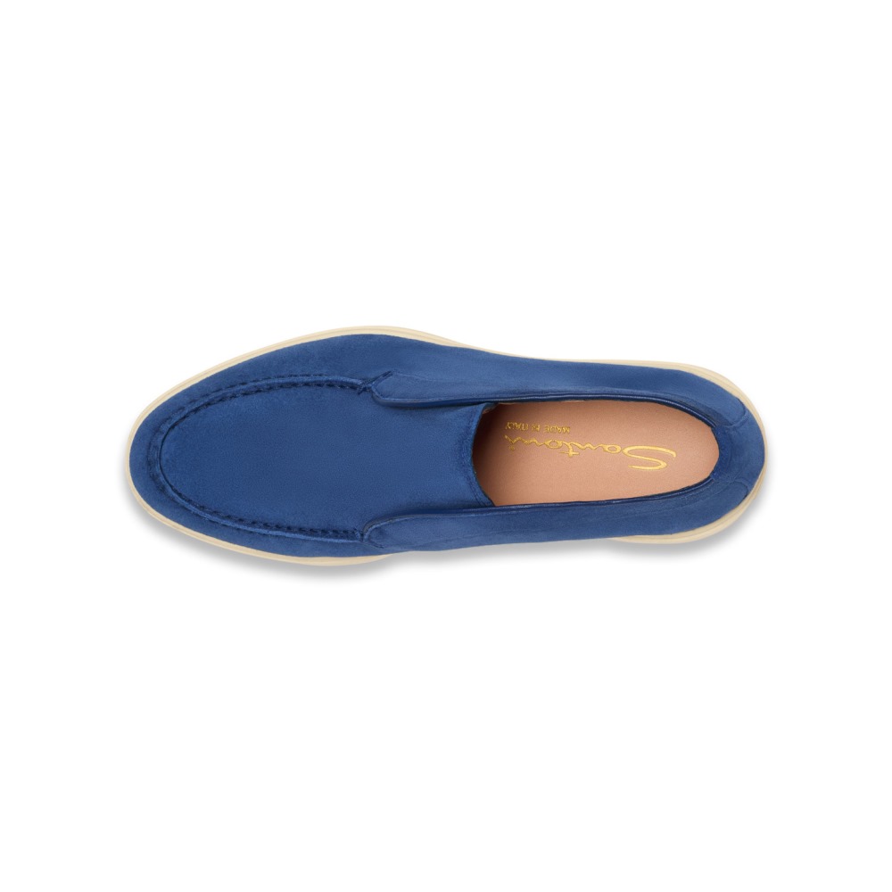 Stivaletto desert da donna in suede blu - Blu