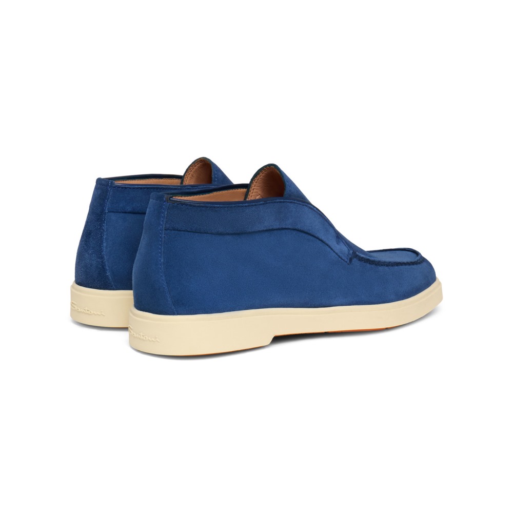Stivaletto desert da donna in suede blu - Blu